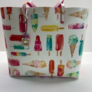 Kate Spade Large Popsicle Leather Tote Bag